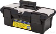 🔧 goodyear 13-inch small tool box: lightweight plastic organizer with handle for easy portability and removable inner tray - mini toolbox for convenient storage logo