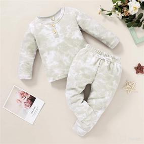 img 3 attached to 👶 Warm and Stylish Toddler Winter Outfit: Long Sleeve Blouse Top + Pants Hoodie Sweatshirt Jackets Shirt 2Pcs