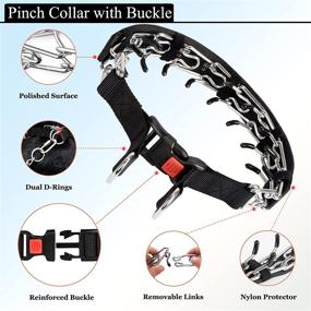 img 2 attached to 🐕 Ivienx Dog Prong Train Collar with 2 Extra Links, Dog Whistle, Cover, Snap Buckle and Rubber Caps - No Pull Training Collar for Medium Large Breed Dogs [X Large]