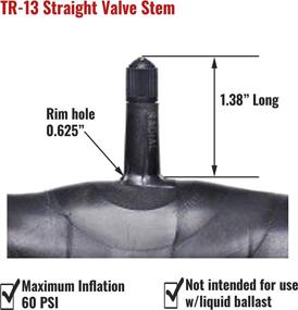 img 2 attached to 🔥 Firestone Inner Tubes for Lawn and Garden Mower: Set of 2 (15x6.00-6) with TR 13 Rubber Valve