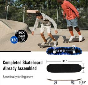 img 3 attached to Get Rolling With Jaoul Cruiser Skateboards - Complete 31 Inch Maple Skateboard For Kids To Adults