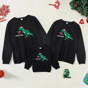 img 3 attached to Christmas Matching Sweatshirt Pullover Chrismas Apparel & Accessories Baby Boys