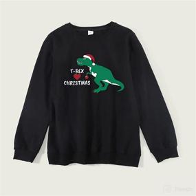img 2 attached to Christmas Matching Sweatshirt Pullover Chrismas Apparel & Accessories Baby Boys