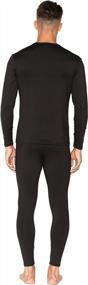 img 3 attached to Men'S Fleece-Lined Long John Thermal Underwear Set - Base Layer Pajama Top And Bottom For Cold Weather By Bodtek