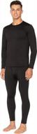 men's fleece-lined long john thermal underwear set - base layer pajama top and bottom for cold weather by bodtek logo