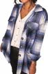 women's plaid shacket jacket for 2023 fall fashion - long sleeve button down flannel shirt by prettygarden logo