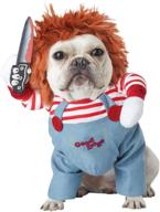 🐶 pet deadly doll dog costume: a funny and special cosplay costume for medium and large dogs on christmas and halloween parties логотип