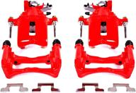 🔴 enhance brake performance with power stop rear s4926 pair of high-temp red powder coated calipers логотип