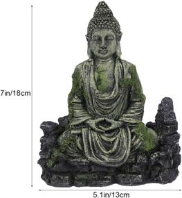 img 3 attached to 🏞️ Balacoo Resin Buddha Statue Aquarium Decoration - Underwater Hideaway for Betta Fish Tank, Lizards, Turtles, Reptiles, Amphibians