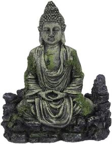 img 4 attached to 🏞️ Balacoo Resin Buddha Statue Aquarium Decoration - Underwater Hideaway for Betta Fish Tank, Lizards, Turtles, Reptiles, Amphibians