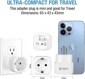 img 2 attached to Unidapt European To American Plug Adapter - Type B (2-Pack) For Travel, EU To USA Plug Converter, Outlet Adapters For German, French, Spanish To US, Canada, Mexico