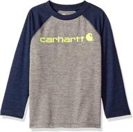 🧡 optimized carhartt little force blaze orange boys' apparel - tops, tees & shirts logo