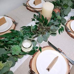 img 1 attached to Add A Touch Of Elegance With Windiy'S 5.9' Artificial Willow Vines And Eucalyptus Garland - Perfect For Weddings And Home Decor