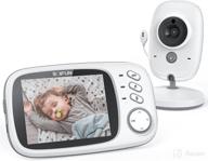 👶 wireless baby monitor with camera, 3.2'' hd screen, vox mode, rechargeable battery, night vision, two-way talk, feeding reminder, smart temperature, 8 lullabies - ideal for monitoring baby, elderly, or pets logo