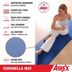 img 3 attached to Premium AIREX Coronella Exercise Mat For Home Workouts, Rehabilitation, Strength Training & More!