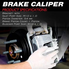 img 1 attached to 🔧 Front Brake Caliper Assembly Set for Honda Civic 1996-2011, Insight 2010-2014, Acura EL 1997-2000 (2-Piece)