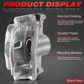 img 3 attached to 🔧 Front Brake Caliper Assembly Set for Honda Civic 1996-2011, Insight 2010-2014, Acura EL 1997-2000 (2-Piece)