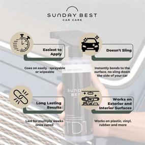 img 2 attached to 🚗 Premium Sunday Best Car Care: Tire Dressing, Shine & Protectant for Vinyl, Rubber, & Plastic - Long Lasting Easy Spray or Wipe on Application - Commercial Grade Water Based Solution (16oz)