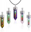 7 chakra crystal necklace pendant for women, men, and girls - healing gemstone jewelry for birthdays and gifts logo