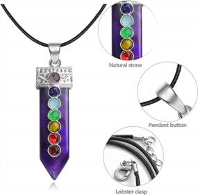 img 1 attached to 7 Chakra Crystal Necklace Pendant For Women, Men, And Girls - Healing Gemstone Jewelry For Birthdays And Gifts