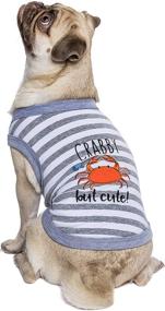 img 2 attached to 🦀 Summer Pet Clothes for Dogs in Paris, Funny 'Crab' Embroidered Dog Tshirt - Size M