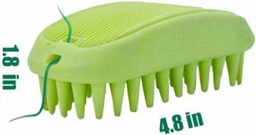 img 1 attached to Green ZOOPOLR Pet Silicone Shampoo Brush: Perfect For Long & Short Hair Medium-Large Dogs & Cats!