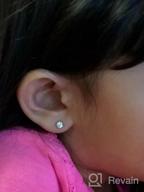 img 1 attached to 🎀 925 Sterling Silver 4 MM Cubic Zirconia Earrings with Swarovski Crystals: Safe, Hypoallergenic Screwback Studs for Kids and Tweens review by David Perry