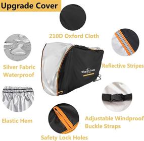 img 2 attached to Big Ant Motorcycle Cover: Waterproof, All Season Protection with Lock-Holes, Reflective Design & Storage Bag - Fits up to 96.5 Inches