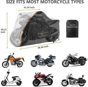 img 3 attached to Big Ant Motorcycle Cover: Waterproof, All Season Protection with Lock-Holes, Reflective Design & Storage Bag - Fits up to 96.5 Inches