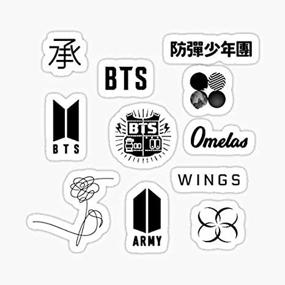 img 2 attached to 🚗 BTS Logo Sticker Pack - Premium Sticker Graphic for Auto, Wall, Laptop, Cell, Truck - Ideal for Windows, Cars, and Trucks