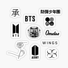 img 3 attached to 🚗 BTS Logo Sticker Pack - Premium Sticker Graphic for Auto, Wall, Laptop, Cell, Truck - Ideal for Windows, Cars, and Trucks