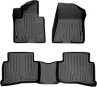 🚗 smartliner custom fit floor mats 2 row liner set black for kia sportage & hyundai tucson (2017-2022) logo