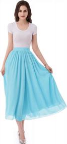 img 4 attached to Embrace The Retro Vibes With Emondora'S Gorgeous Women'S Chiffon Beach Maxi Skirt