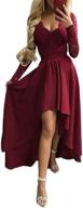 👗 elapsy women's vintage v-neck evening dress - stylish women's clothing logo