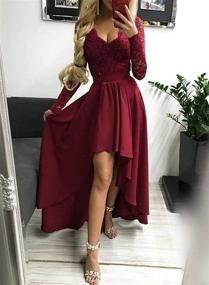 img 3 attached to 👗 Elapsy Women's Vintage V-Neck Evening Dress - Stylish Women's Clothing