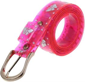 img 4 attached to Women Girls Candy Butterfly Transparent Women's Accessories : Belts