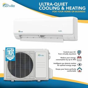 img 1 attached to Energy Star 18000 BTU Senville Aura Series Mini Split Air Conditioner With Heat Pump And Alexa Compatibility In White