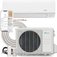 energy star 18000 btu senville aura series mini split air conditioner with heat pump and alexa compatibility in white logo