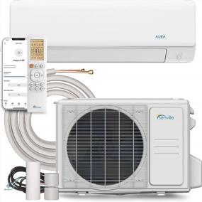 img 4 attached to Energy Star 18000 BTU Senville Aura Series Mini Split Air Conditioner With Heat Pump And Alexa Compatibility In White
