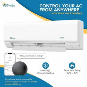 img 3 attached to Energy Star 18000 BTU Senville Aura Series Mini Split Air Conditioner With Heat Pump And Alexa Compatibility In White