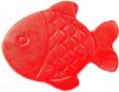 christmas fish memory foam bathmat for kids - water absorbing and slip-resistant coral fleece coral mat in red logo