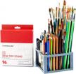 transon paint brush holder organizer 96 slots desk caddy for pens, pencils, brushes, markers logo