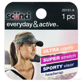 img 1 attached to 🌞 Stylish and Versatile: Scunci Headwrap Visor Assorted Count for Ultimate Sun Protection