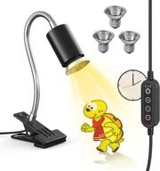 🐢 dimmable reptile heat lamp with timer, silicar uvb/uva basking spot lamp for turtle habitat aquarium - e27 50w (includes 3 bulbs) logo