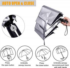 img 1 attached to Защитите себя от солнца с помощью ветрозащитного дорожного зонта G4Free с защитой UPF 50+