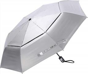 img 4 attached to Shield Yourself From The Sun With G4Free'S Windproof Travel Umbrella With UPF 50+ Protection