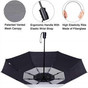 img 2 attached to Shield Yourself From The Sun With G4Free'S Windproof Travel Umbrella With UPF 50+ Protection