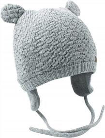 img 2 attached to Warm & Cozy Kids Beanie: Duoyeree Cable Knit Baby Hat For Toddler Girls Fall/Winter