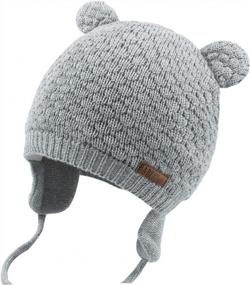 img 4 attached to Warm & Cozy Kids Beanie: Duoyeree Cable Knit Baby Hat For Toddler Girls Fall/Winter