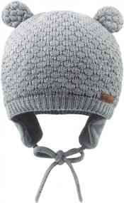 img 3 attached to Warm & Cozy Kids Beanie: Duoyeree Cable Knit Baby Hat For Toddler Girls Fall/Winter